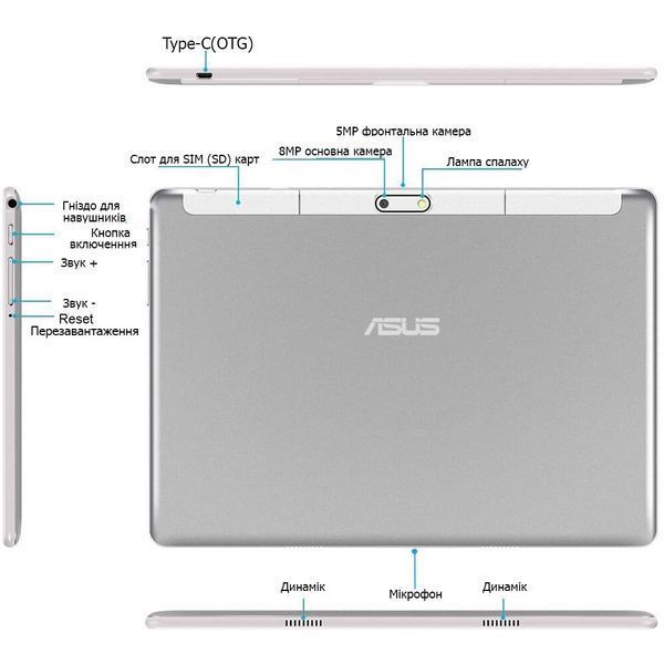 Планшет-телефон ASUS L101 PRO LTE 10.1" Full HD IPS 4/64 4G + Чохол-клавіатура та Карта пам'яті 64ГБ у Подарунок! 20242106 фото